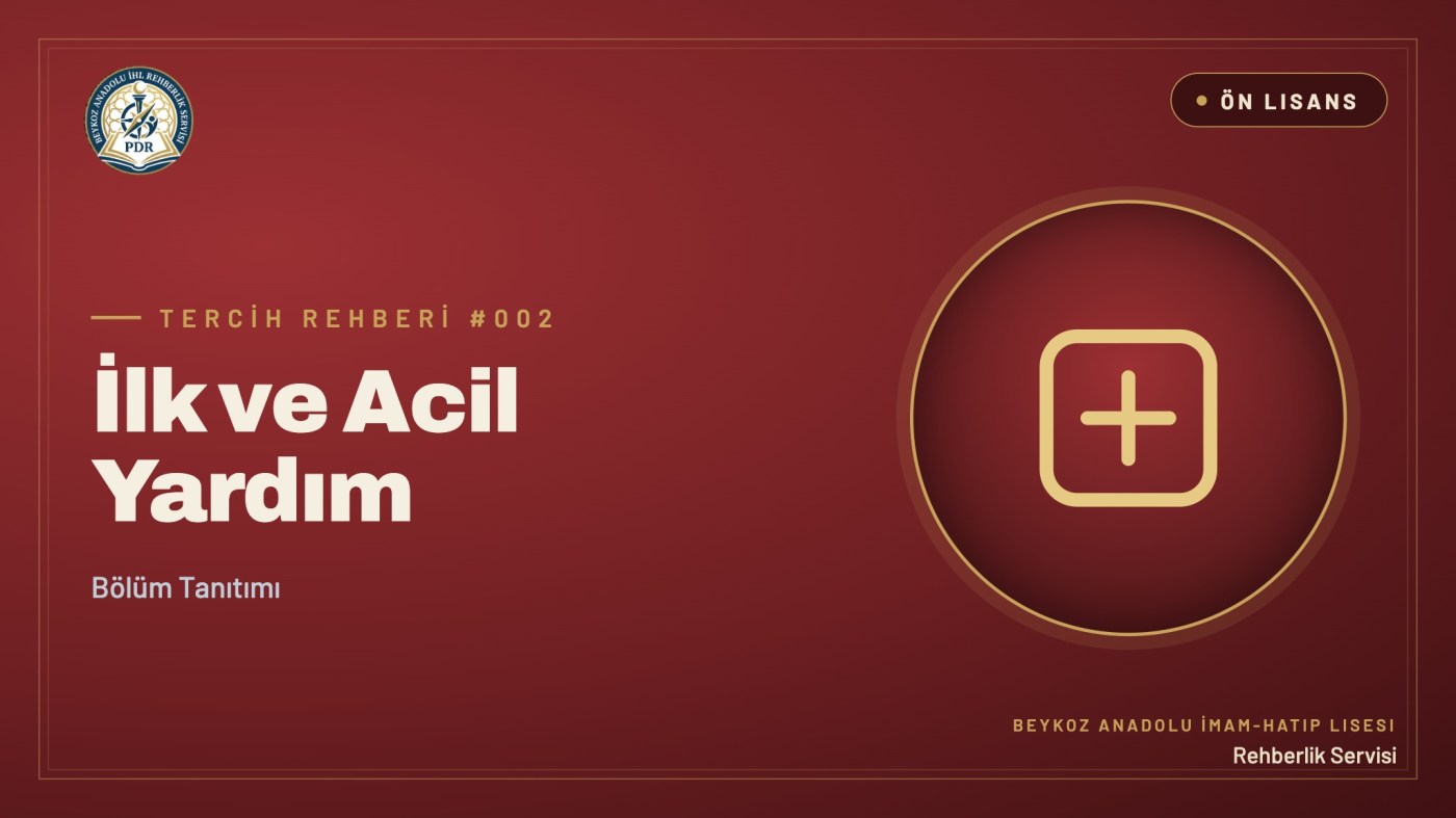 İlk ve Acil Yardım önlisans programı tanıtım kapağı