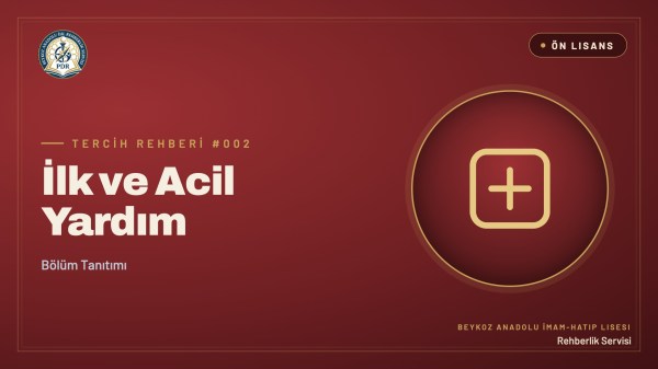 İlk ve Acil Yardım önlisans programı tanıtım kapağı