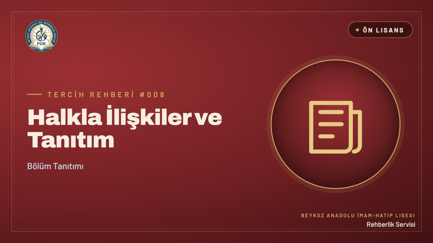 Halkla İlişkiler ve Tanıtım önlisans programı tanıtım kapağı