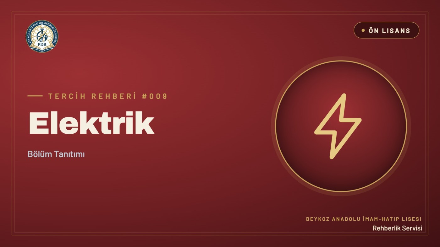 Elektrik önlisans programı tanıtım kapağı