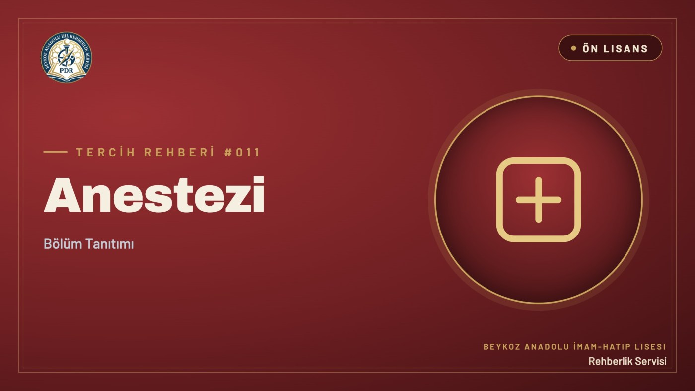 Anestezi önlisans programı tanıtım kapağı