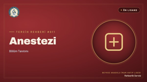 Anestezi önlisans programı tanıtım kapağı