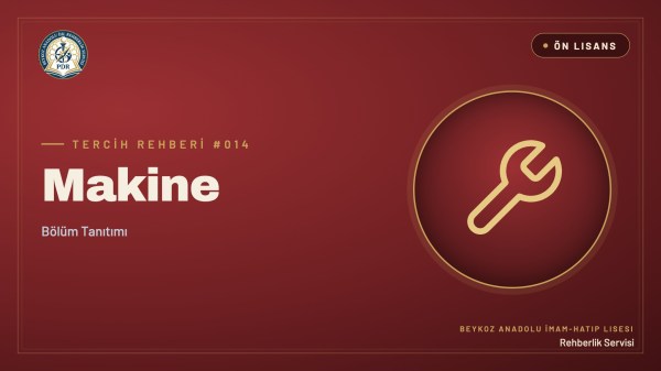 Makine önlisans programı tanıtım kapağı