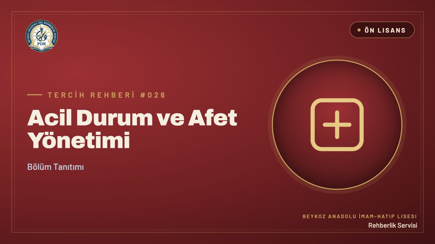 Acil Durum ve Afet Yönetimi önlisans programı tanıtım kapağı