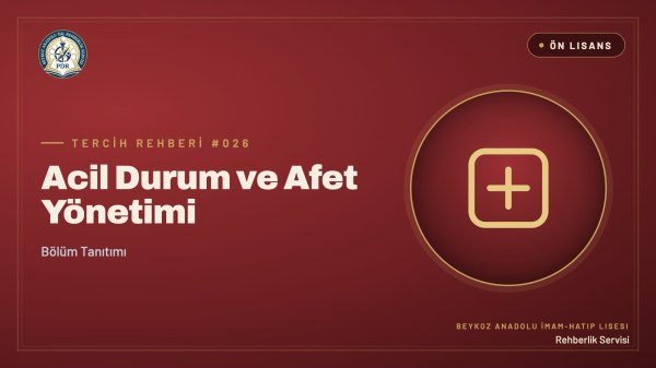 Acil Durum ve Afet Yönetimi önlisans programı tanıtım kapağı