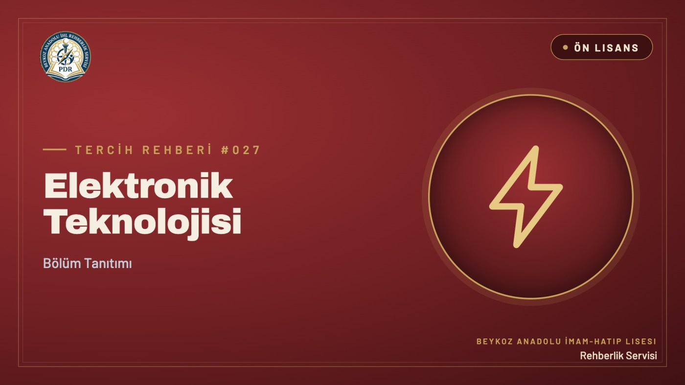 Elektronik Teknolojisi önlisans programı tanıtım kapağı