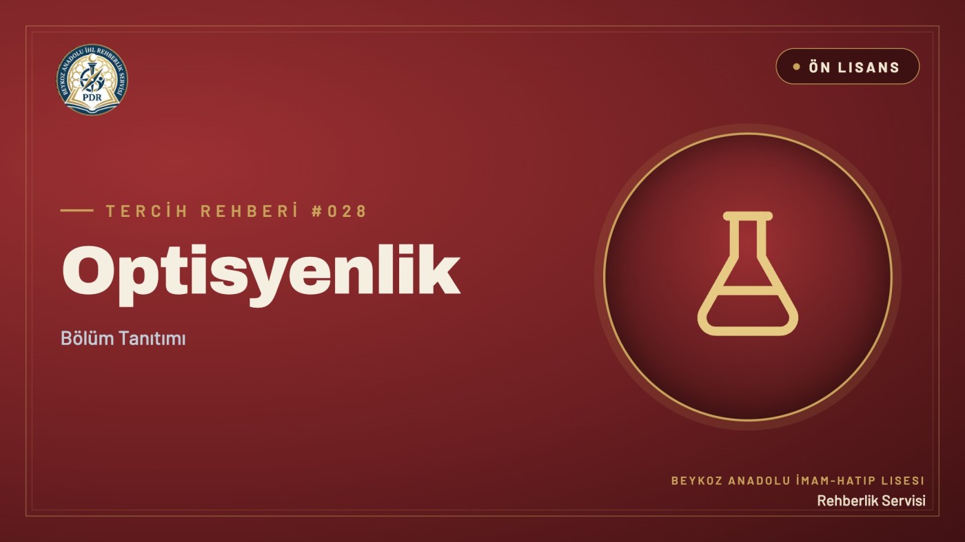 Optisyenlik önlisans programı tanıtım kapağı