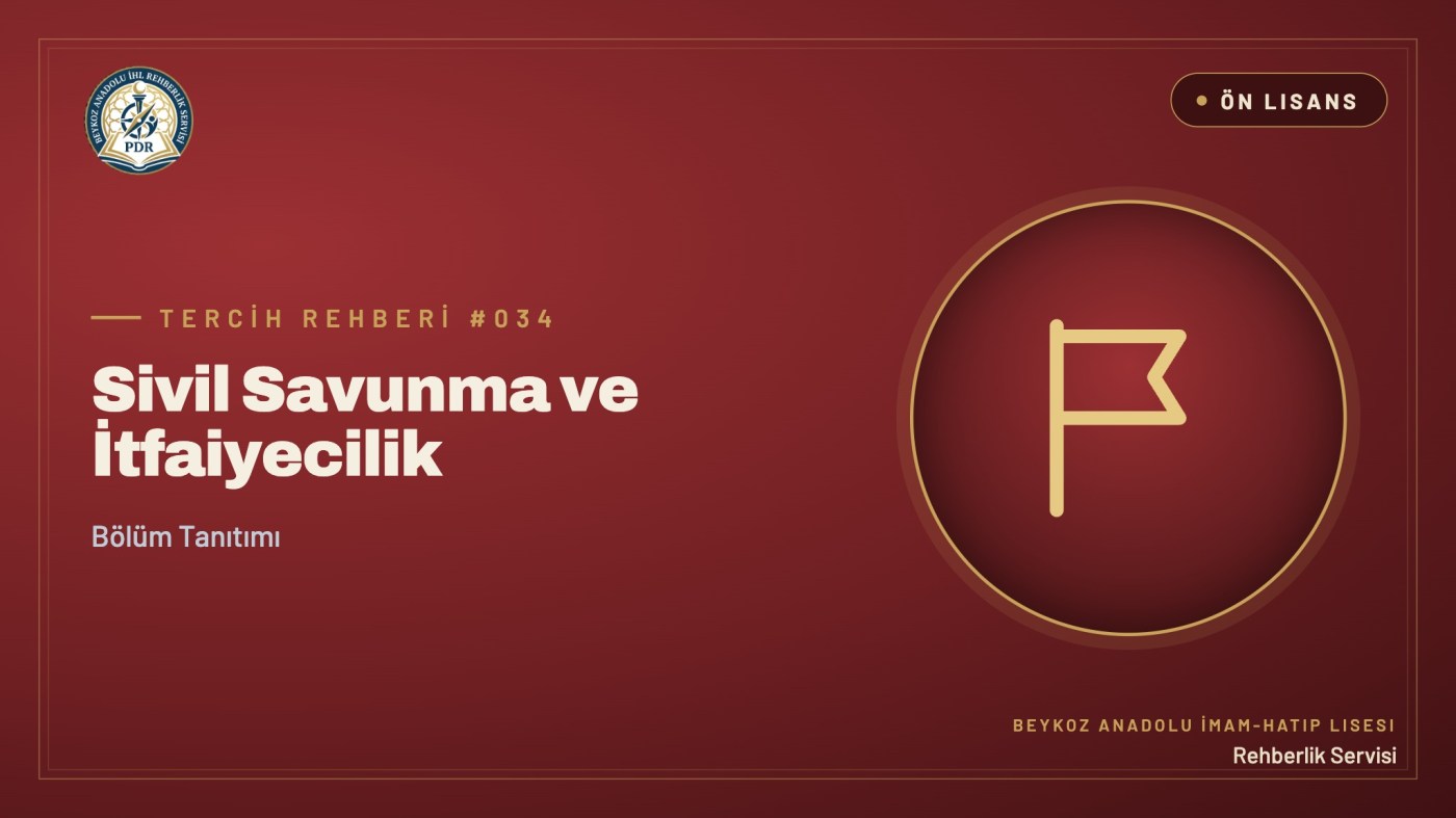 Sivil Savunma ve İtfaiyecilik önlisans programı tanıtım kapağı