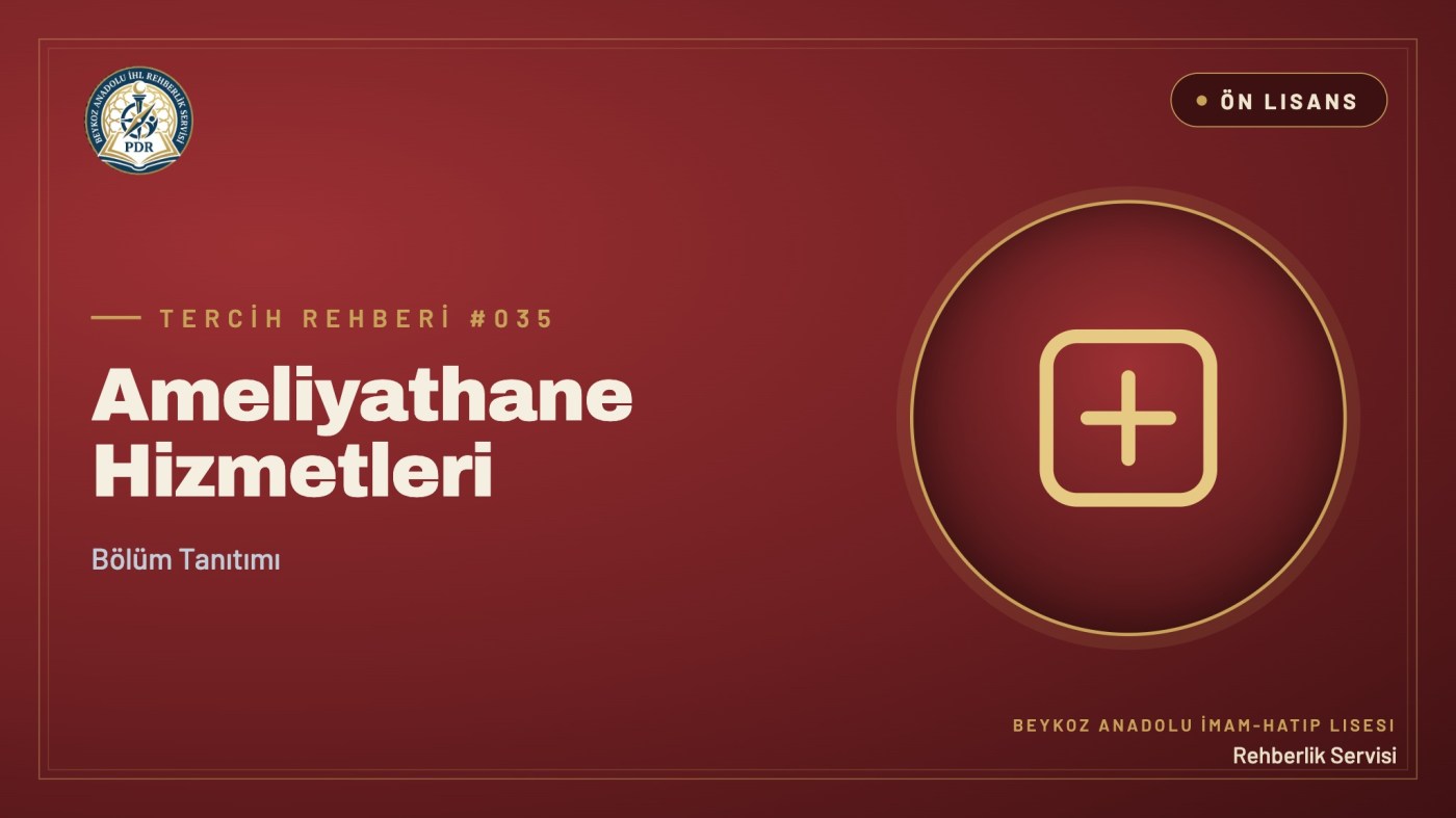 Ameliyathane Hizmetleri önlisans programı tanıtım kapağı