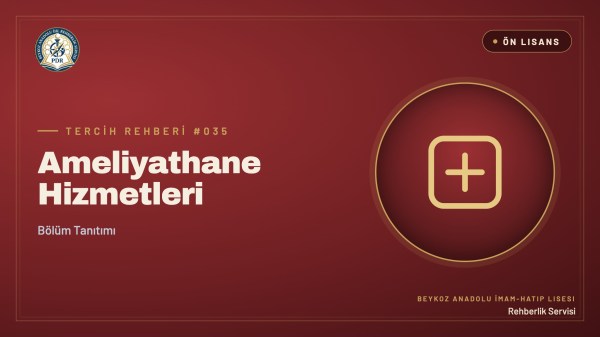 Ameliyathane Hizmetleri önlisans programı tanıtım kapağı