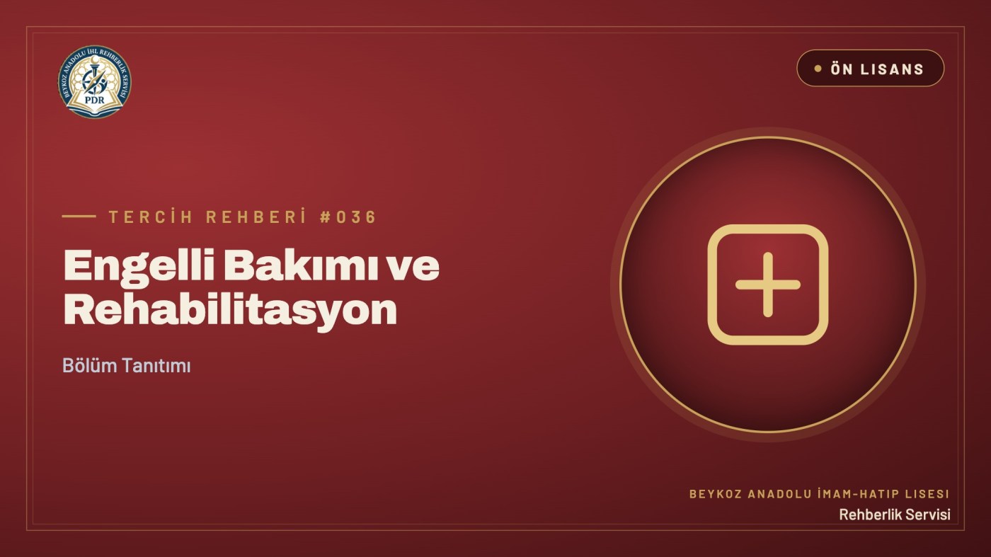 Engelli Bakımı ve Rehabilitasyon önlisans programı tanıtım kapağı