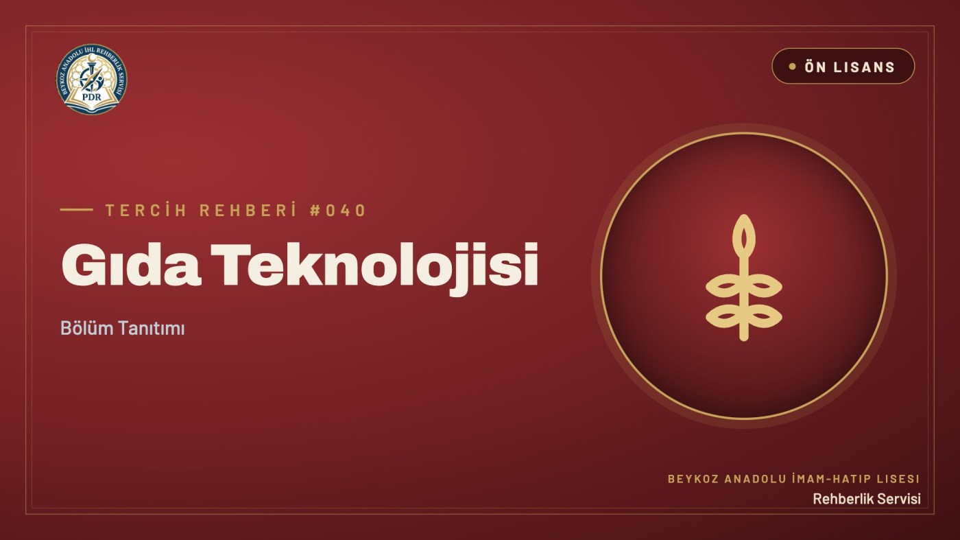 Gıda Teknolojisi önlisans programı tanıtım kapağı