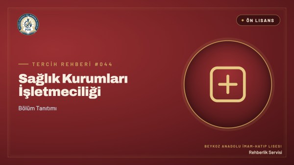 Sağlık Kurumları İşletmeciliği önlisans programı tanıtım kapağı