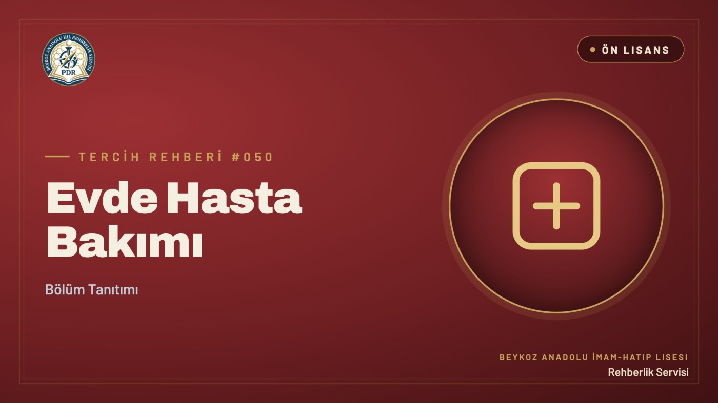 Evde Hasta Bakımı önlisans programı tanıtım kapağı