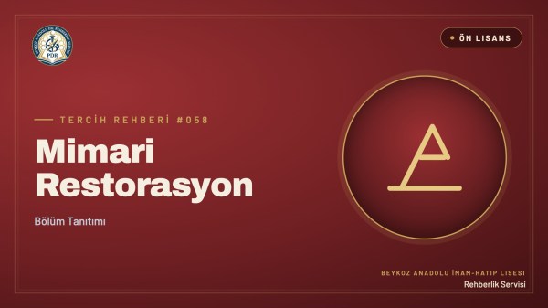 Mimari Restorasyon önlisans programı tanıtım kapağı
