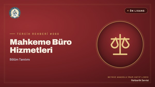 Mahkeme Büro Hizmetleri önlisans programı tanıtım kapağı