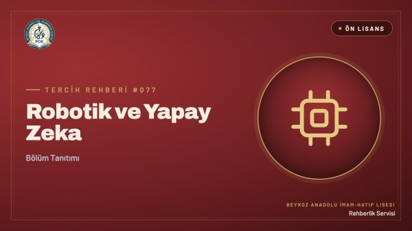 Robotik ve Yapay Zeka önlisans programı tanıtım kapağı