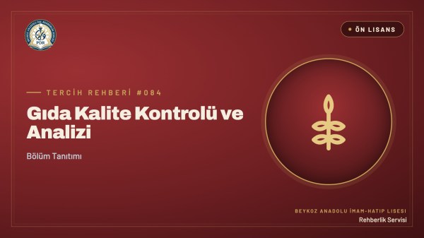 Gıda Kalite Kontrolü ve Analizi önlisans programı tanıtım kapağı