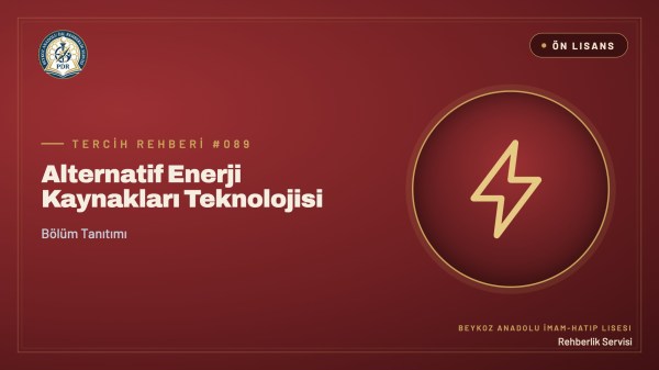 Alternatif Enerji Kaynakları Teknolojisi önlisans programı tanıtım kapağı