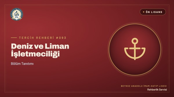 Deniz ve Liman İşletmeciliği önlisans programı tanıtım kapağı