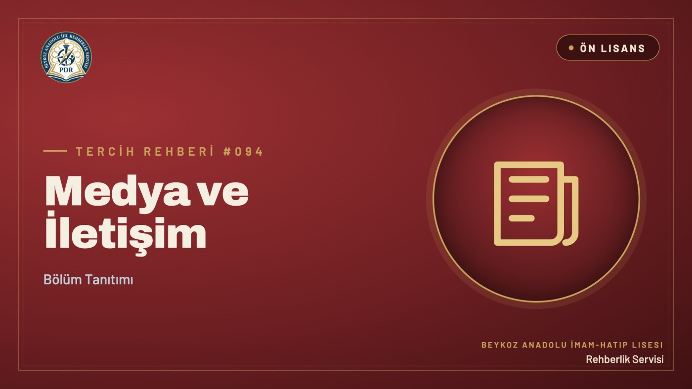 Medya ve İletişim önlisans programı tanıtım kapağı