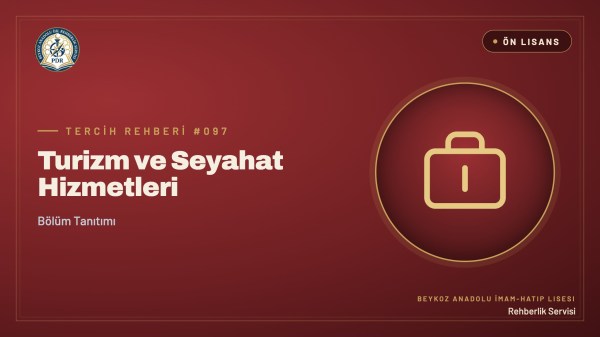 Turizm ve Seyahat Hizmetleri önlisans programı tanıtım kapağı