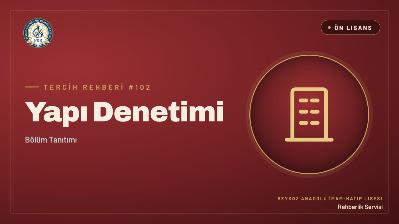 Yapı Denetimi önlisans programı tanıtım kapağı