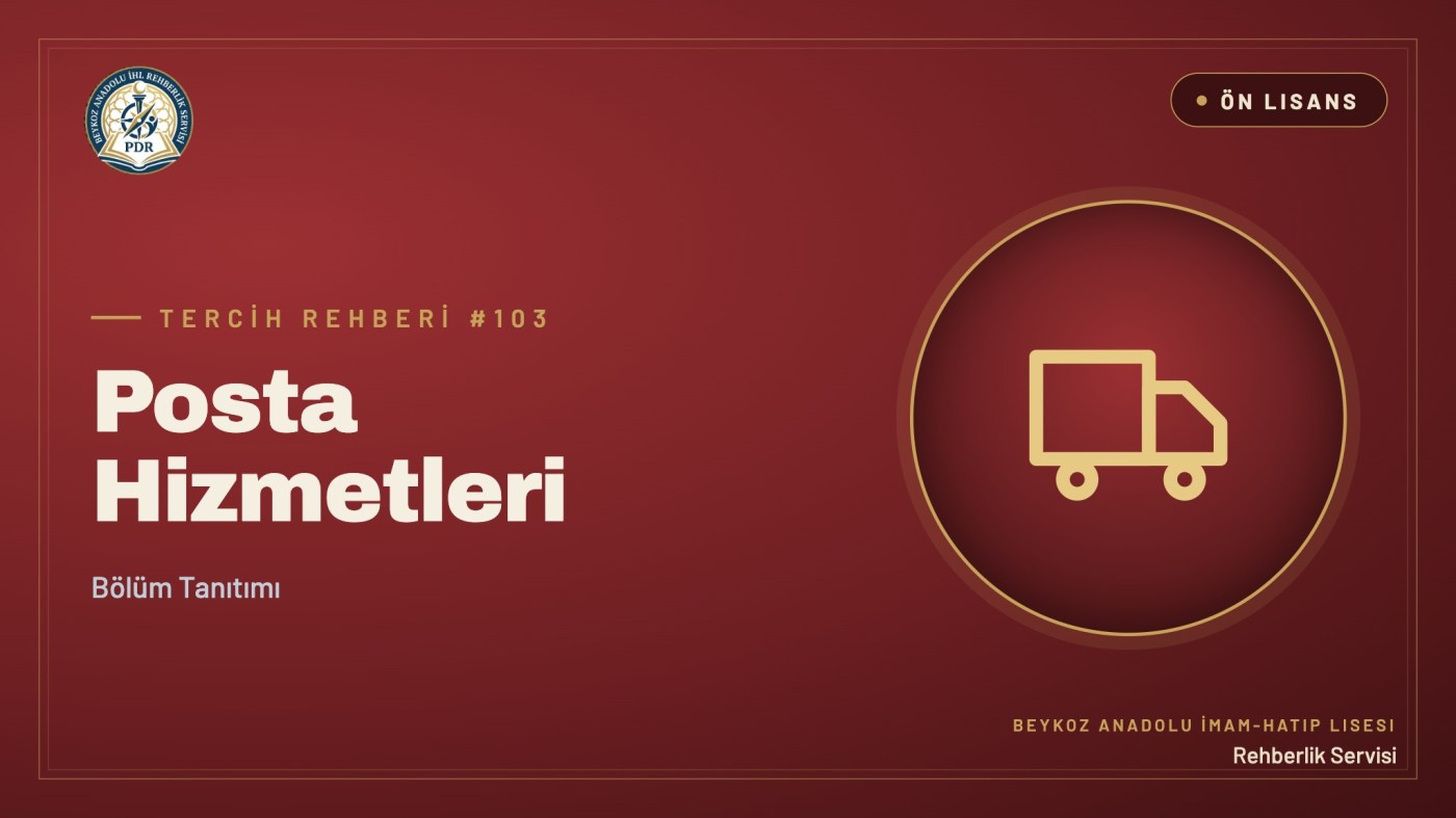 Posta Hizmetleri önlisans programı tanıtım kapağı
