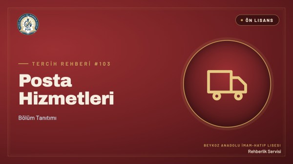 Posta Hizmetleri önlisans programı tanıtım kapağı