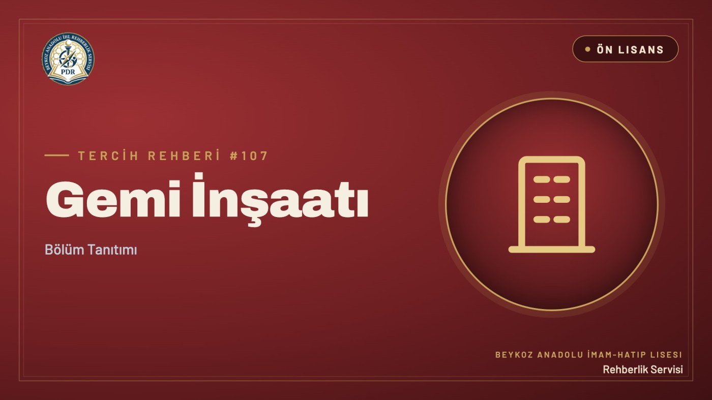 Gemi İnşaatı önlisans programı tanıtım kapağı