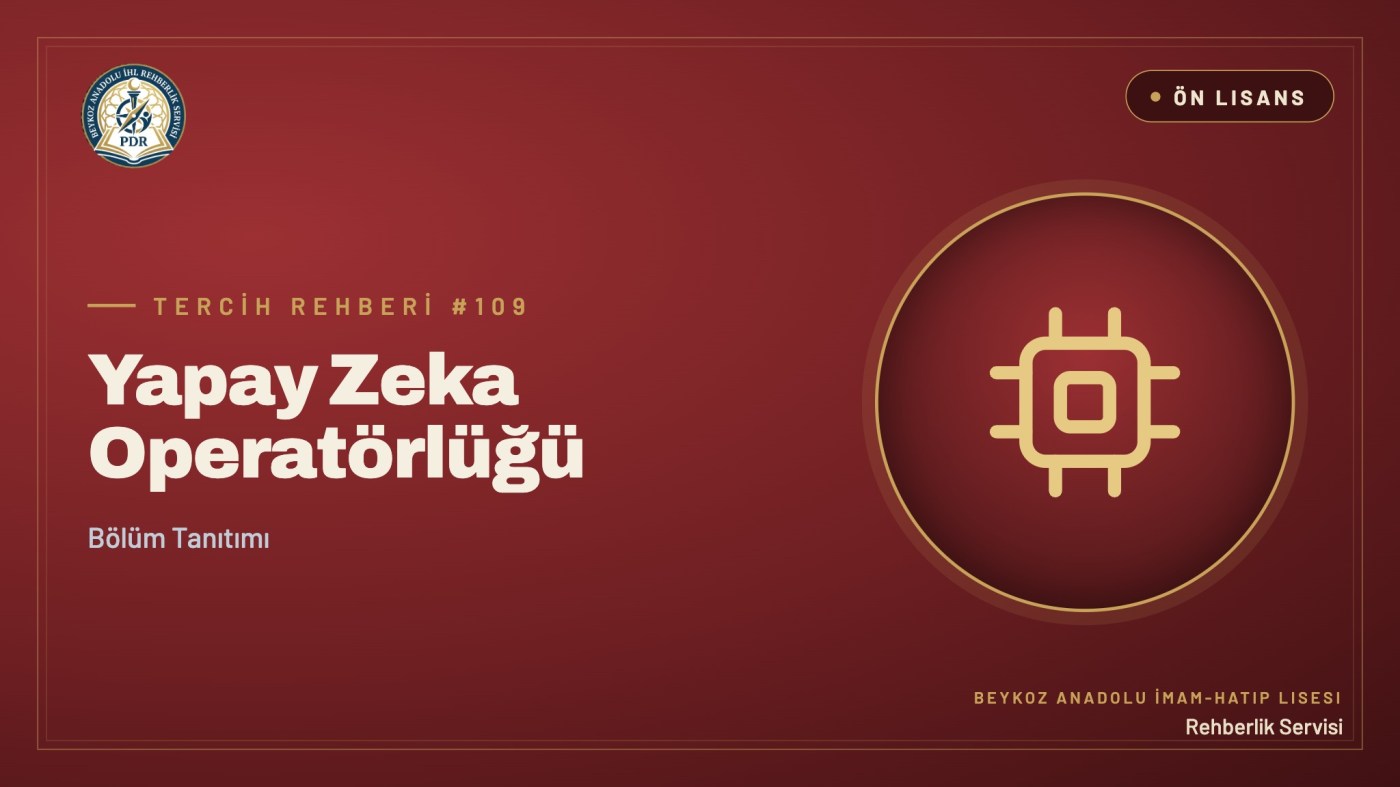 Yapay Zeka Operatörlüğü önlisans programı tanıtım kapağı