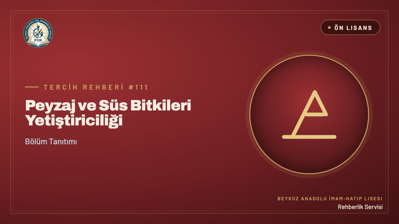 Peyzaj ve Süs Bitkileri Yetiştiriciliği önlisans programı tanıtım kapağı