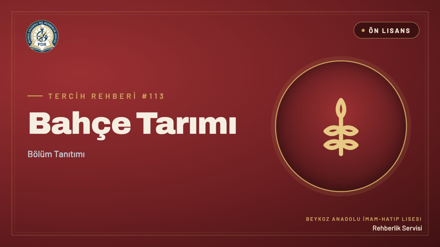 Bahçe Tarımı önlisans programı tanıtım kapağı