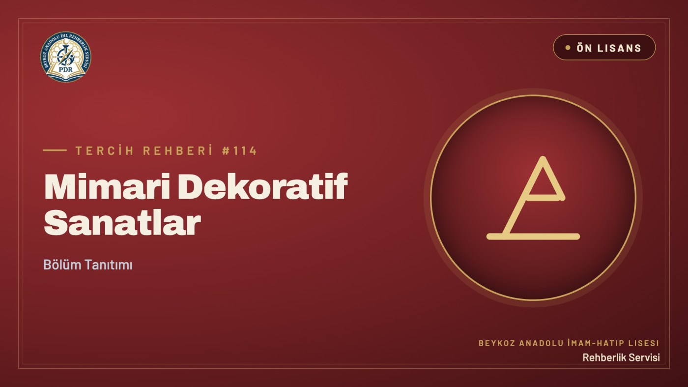 Mimari Dekoratif Sanatlar önlisans programı tanıtım kapağı