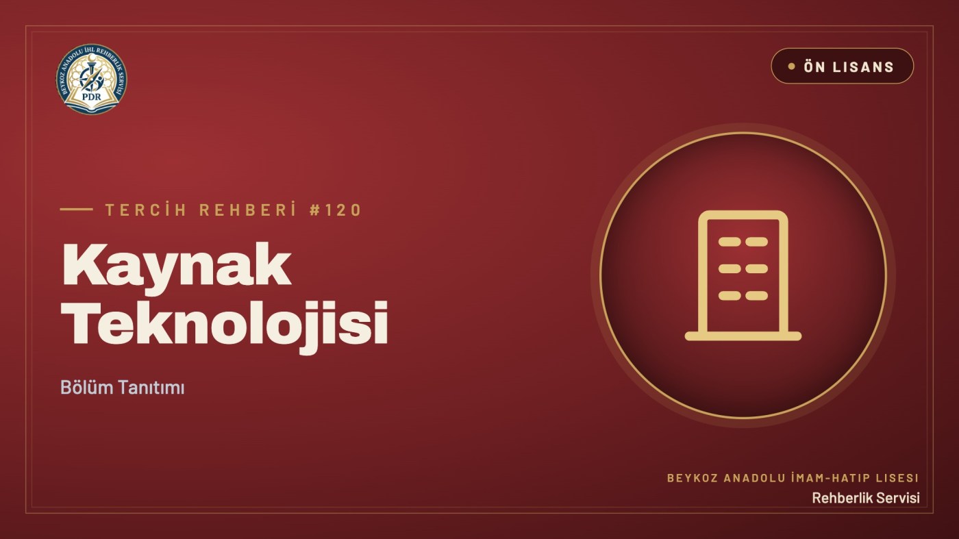 Kaynak Teknolojisi önlisans programı tanıtım kapağı