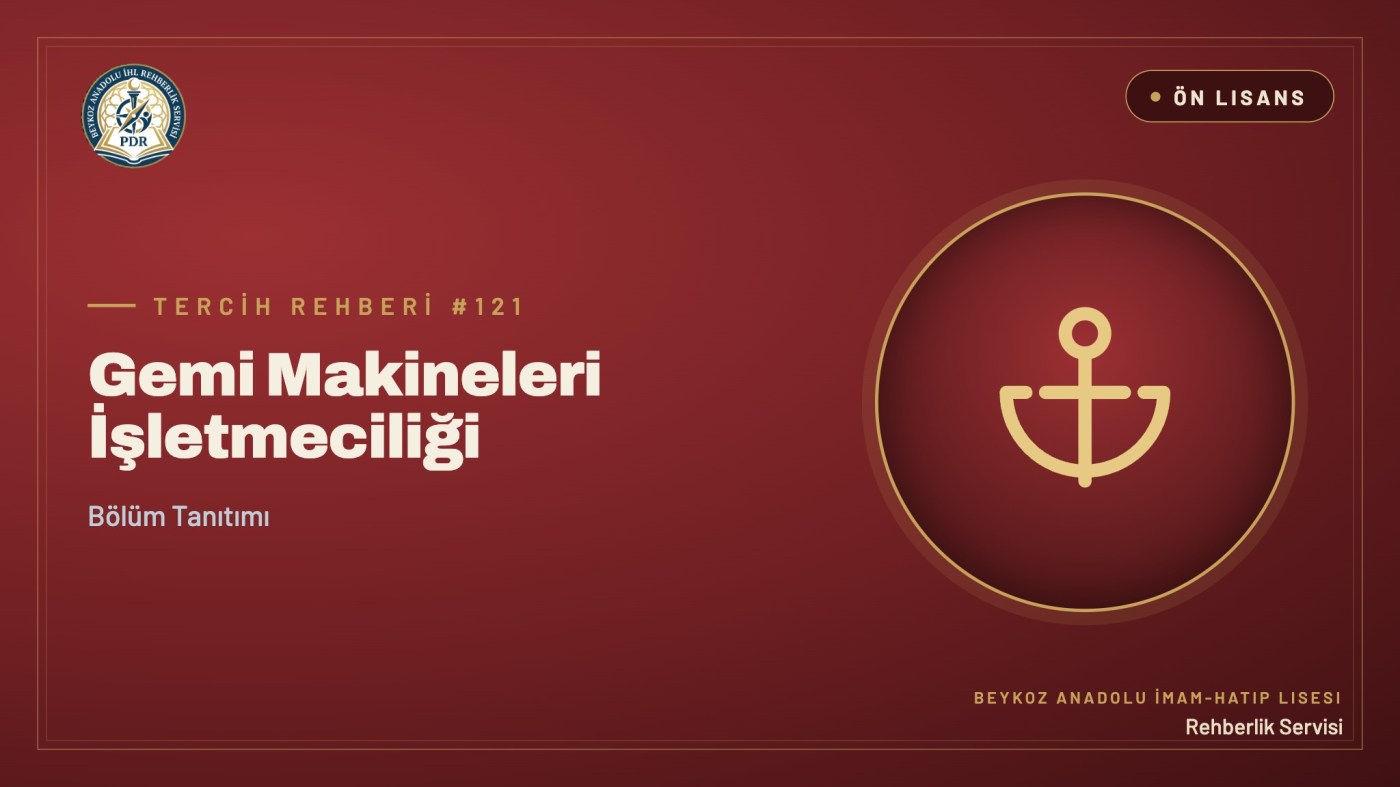 Gemi Makineleri İşletmeciliği önlisans programı tanıtım kapağı