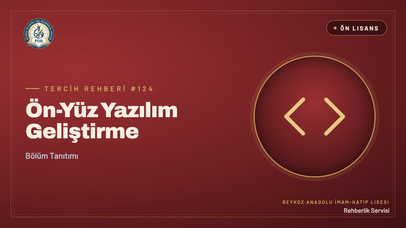 Ön-Yüz Yazılım Geliştirme önlisans programı tanıtım kapağı