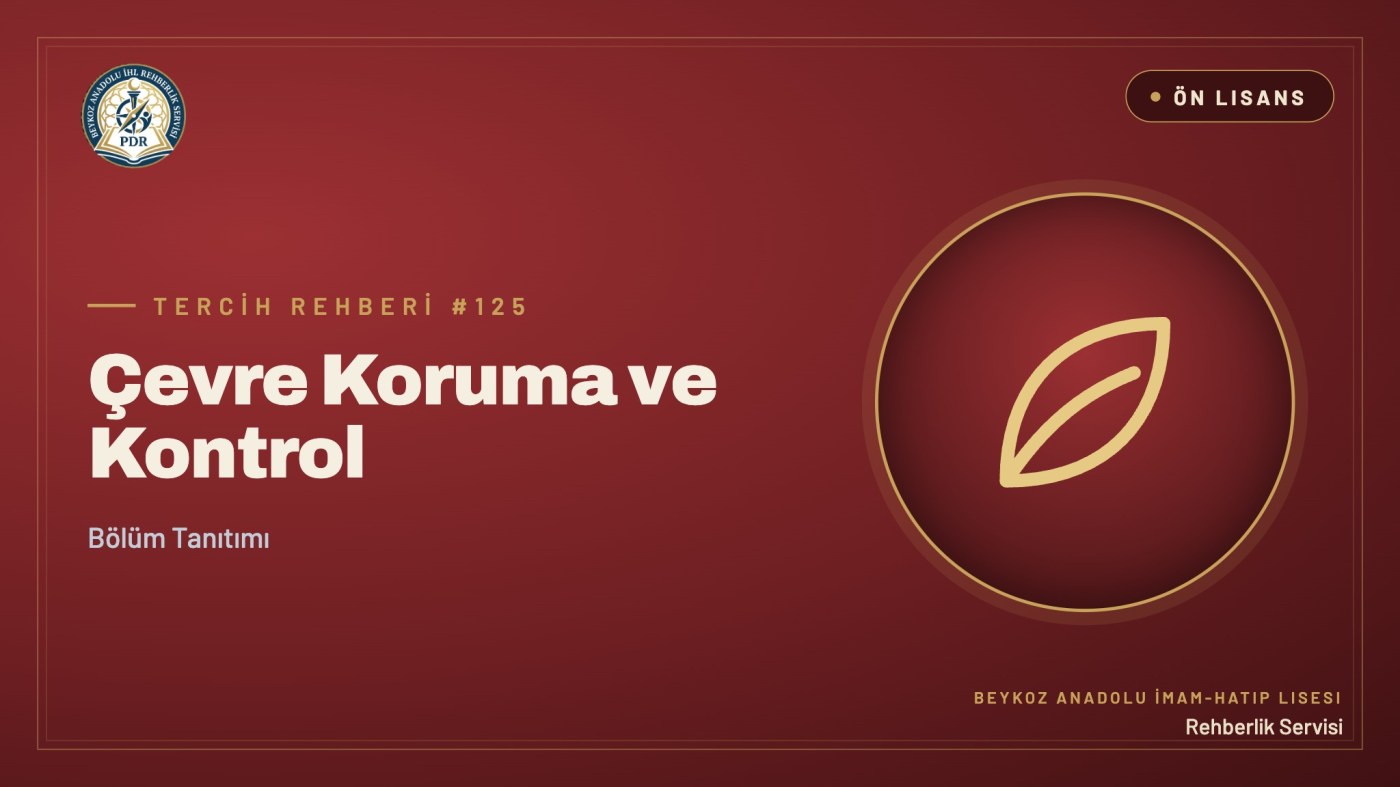 Çevre Koruma ve Kontrol önlisans programı tanıtım kapağı