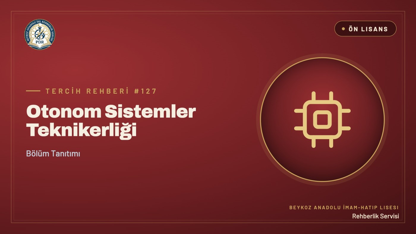 Otonom Sistemler Teknikerliği önlisans programı tanıtım kapağı