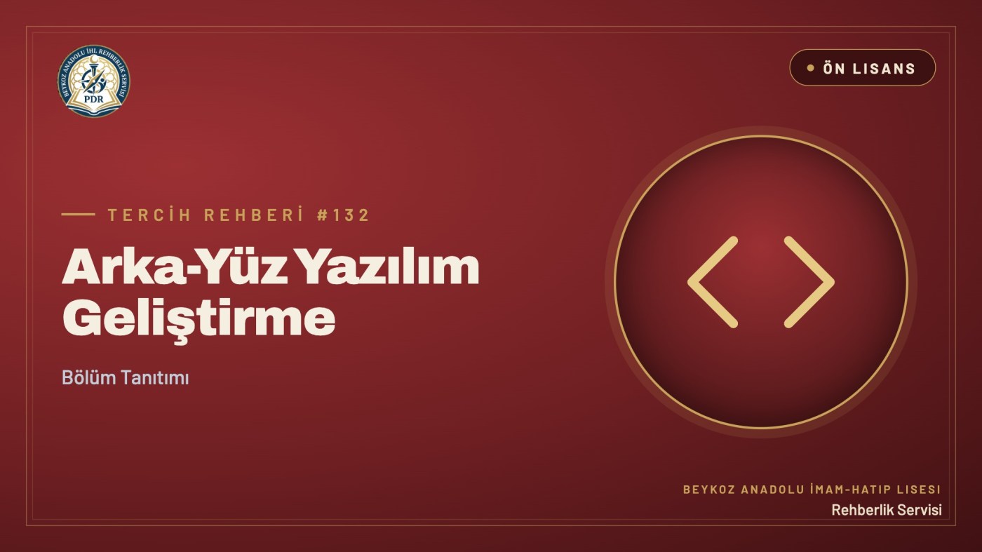 Arka-Yüz Yazılım Geliştirme önlisans programı tanıtım kapağı
