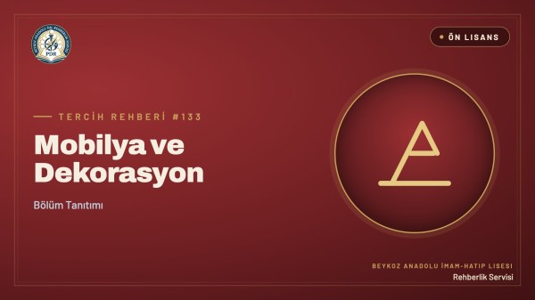 Mobilya ve Dekorasyon önlisans programı tanıtım kapağı