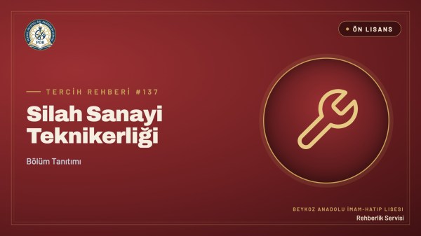 Silah Sanayi Teknikerliği önlisans programı tanıtım kapağı