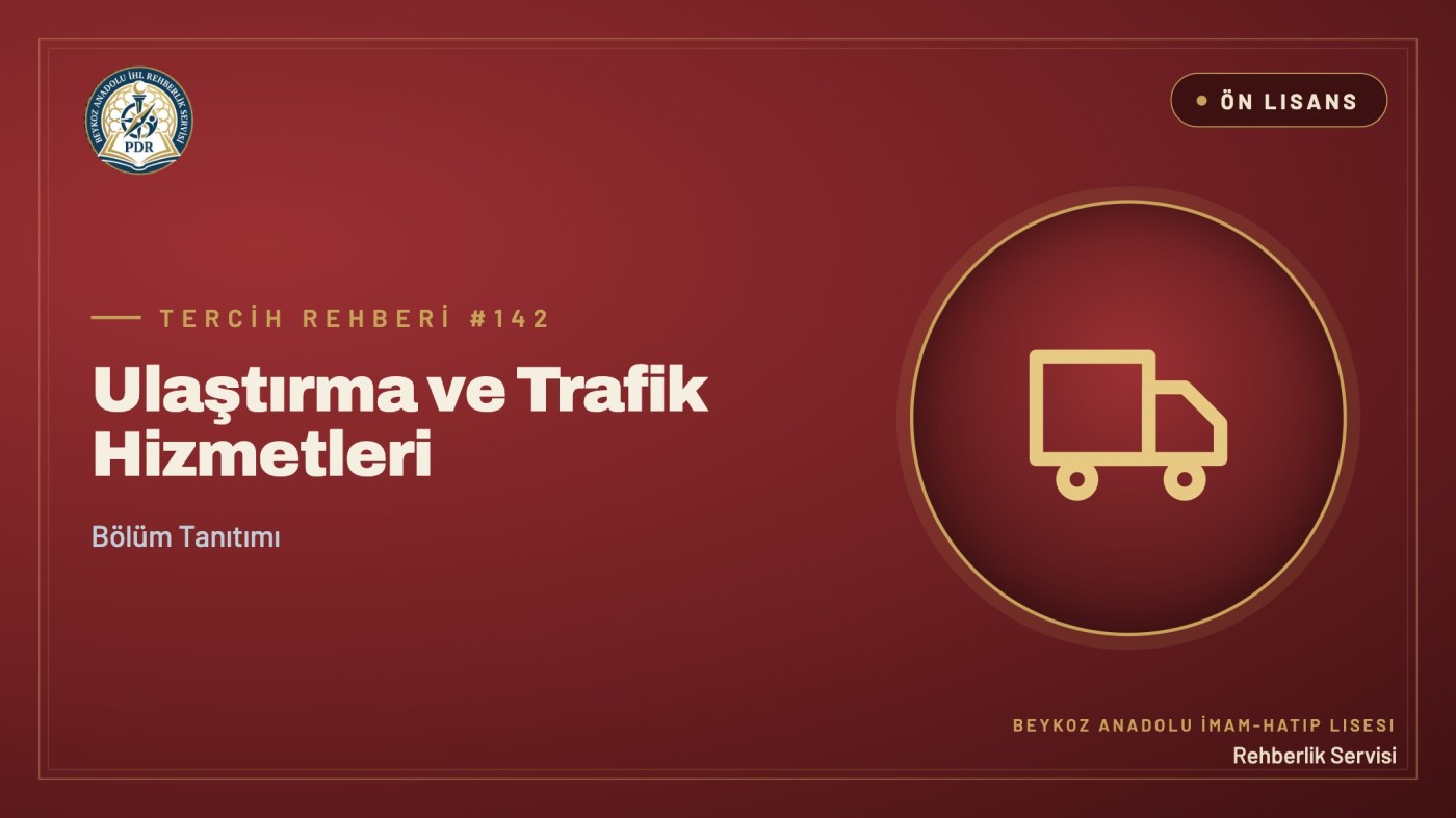 Ulaştırma ve Trafik Hizmetleri önlisans programı tanıtım kapağı