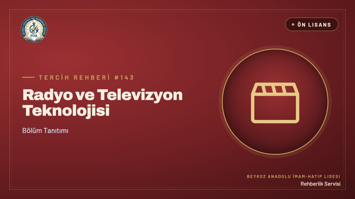 Radyo ve Televizyon Teknolojisi önlisans programı tanıtım kapağı