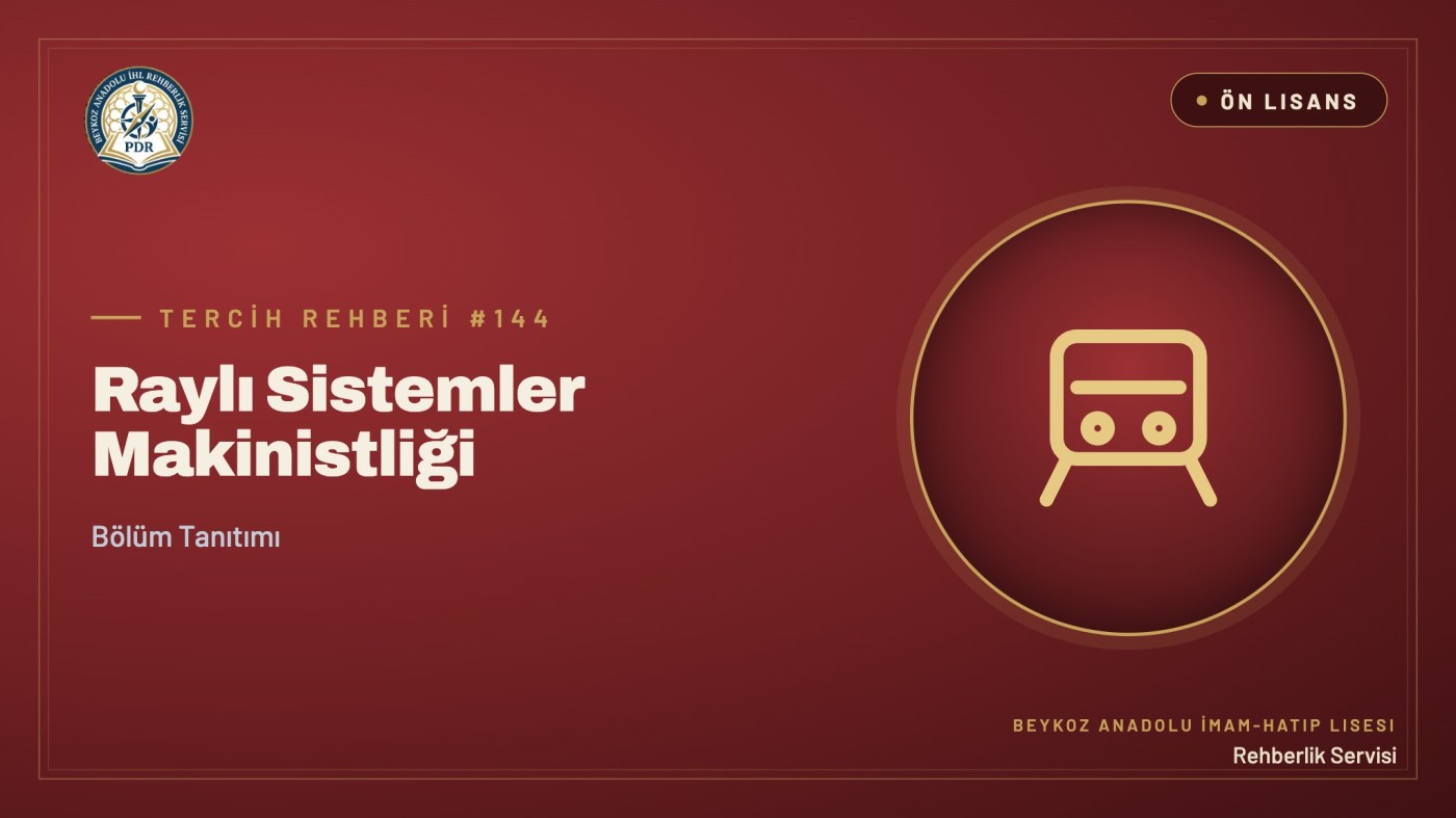 Raylı Sistemler Makinistliği önlisans programı tanıtım kapağı