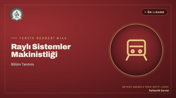 Raylı Sistemler Makinistliği önlisans programı tanıtım kapağı
