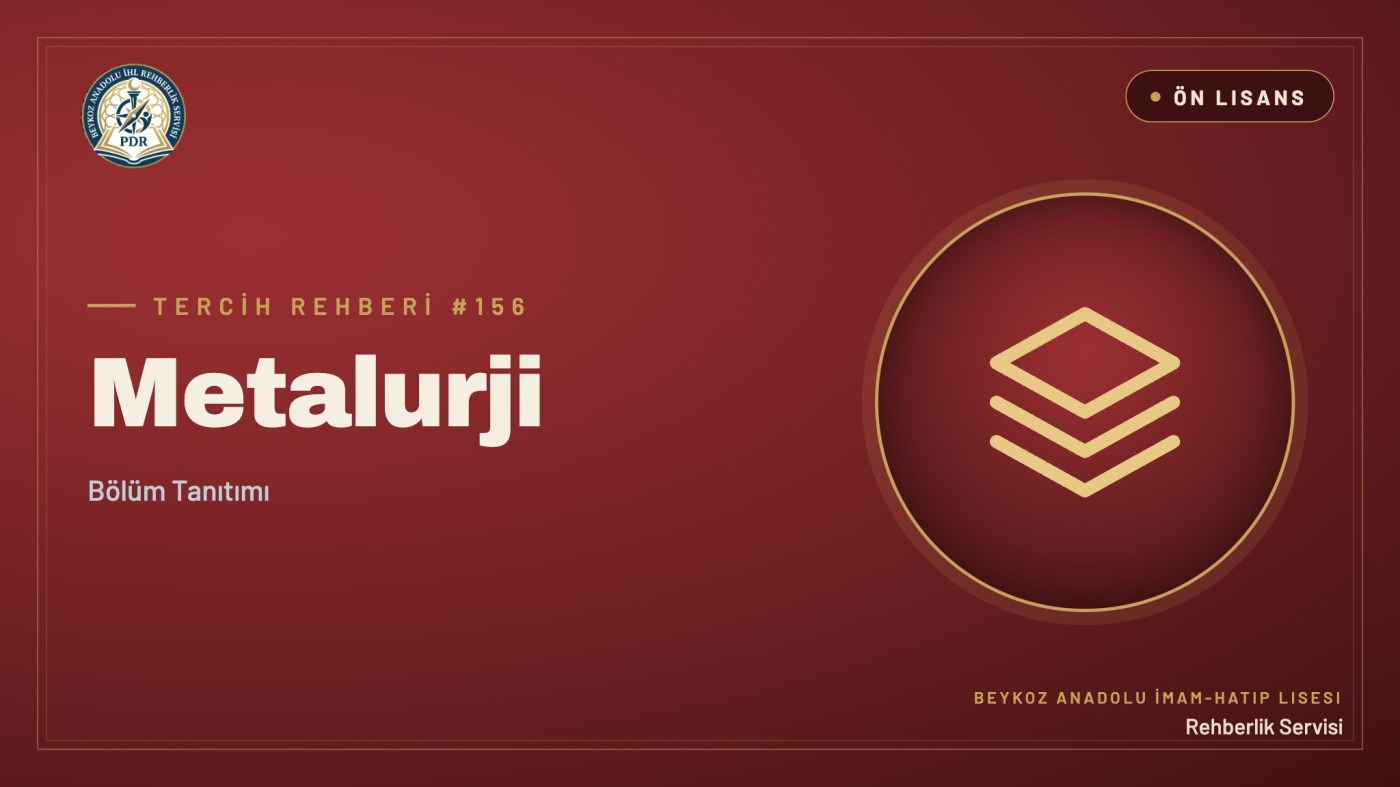 Metalurji önlisans programı tanıtım kapağı