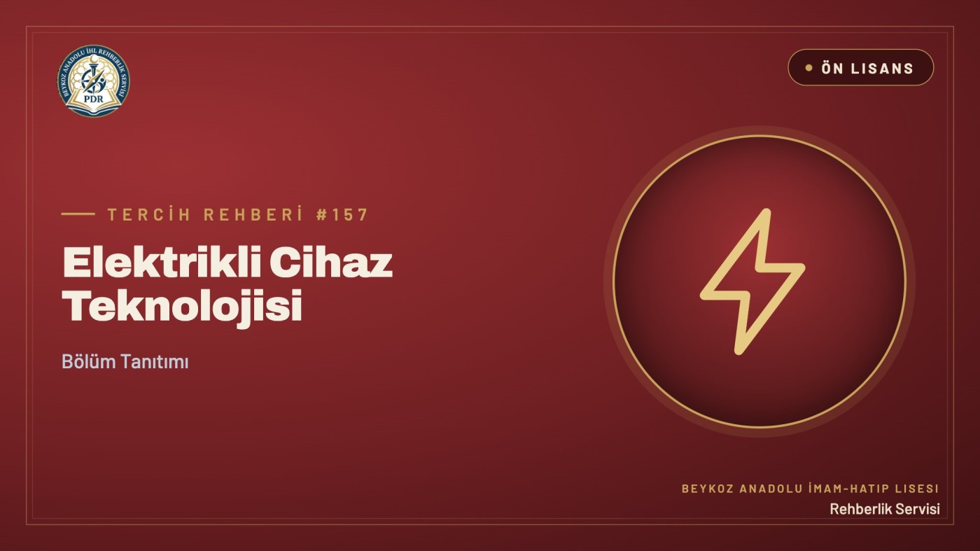 Elektrikli Cihaz Teknolojisi önlisans programı tanıtım kapağı