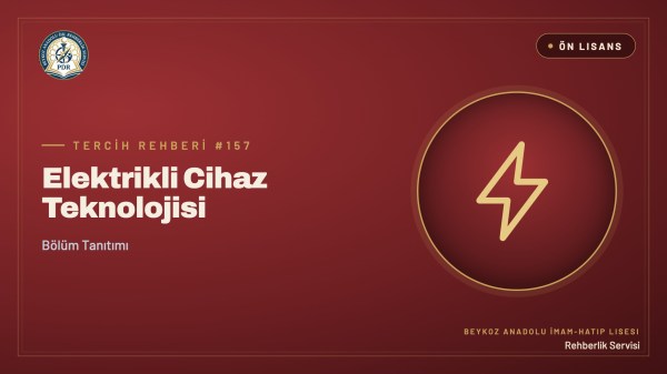 Elektrikli Cihaz Teknolojisi önlisans programı tanıtım kapağı