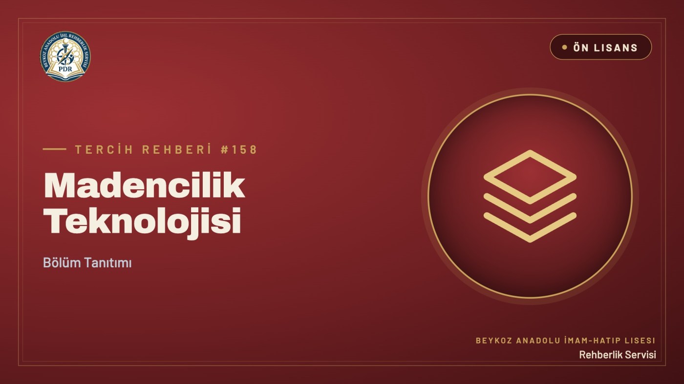 Madencilik Teknolojisi önlisans programı tanıtım kapağı